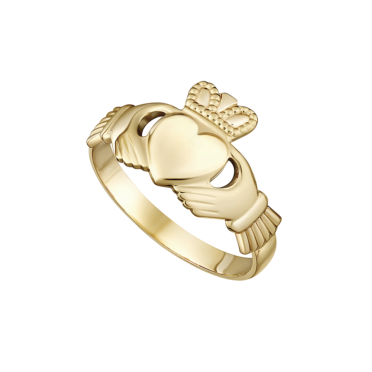 14K Gold Irish Claddagh Ring