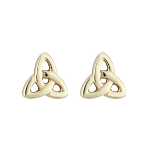 Solvar gold trinity knot stud earrings s3077